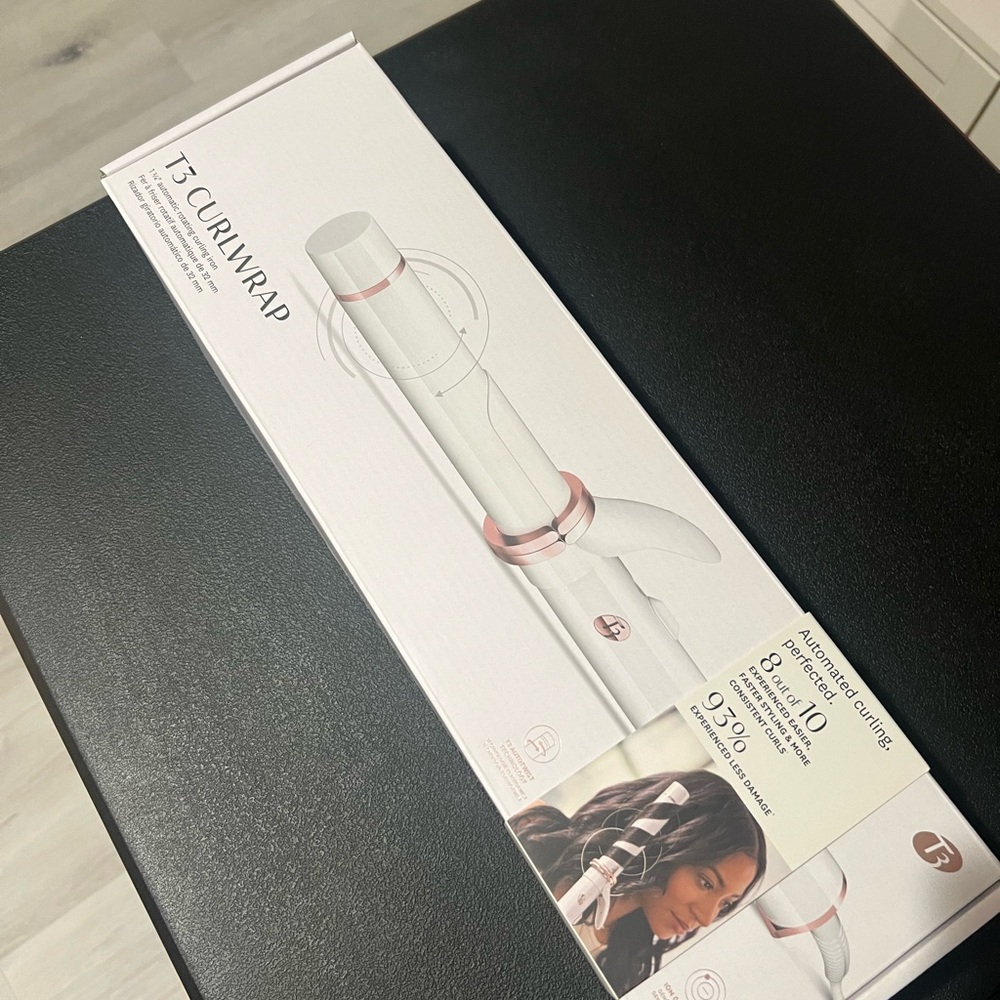 T3 Curlwrap White and Pink Styling Tool